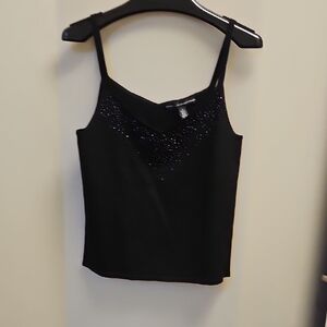 ELLEN TRACY Black Camisole with Sparkling Accents